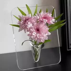 J2K 투명한 스탠드 미니 액자 유명 인테리어 화병 꽃병 홈데코 원예