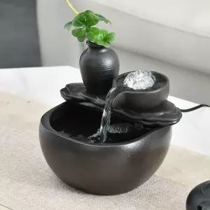 실내 미니 분수대 장식품 사무실 가정용 인공폭포 연못