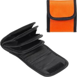 파티킬 렌즈 필터 케이스 4포켓 카메라 휴대용 파우치 사진 촬영용 가방 포켓 드론 25mm-58mm 주황색