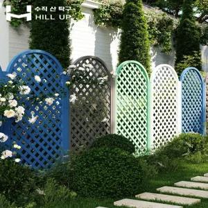 PVC 래티스 휀스 담장 울타리휀스 난간 원호망 방부 레티스 울타리 60x150cm 라