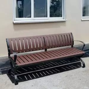 등받이 벤치 공원 야외 의자 긴 플라스틱 산책로 나무 운동장 펜션 마당