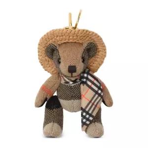 테디 베어 스트로 햇 체크 스카프 키링 8124068103900 A2021