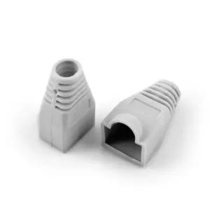 RJ45 커넥터 보호 통부트 100개 2셋트 그레이 랜선캡 랜선커버 커버형 덮개형 단선보호 랜선공사