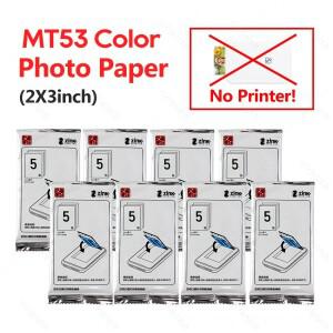 컬러 포토 용지 2x3인치 접착식 HPRT MT53 Z1 Z2 포켓 프린터용