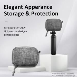 미니 소형 보관 보호 가방 브러시드 하프 오픈 퀵 릴리즈 휴대용 케이스 (고프로 12 11 10 9 카메라 히어로