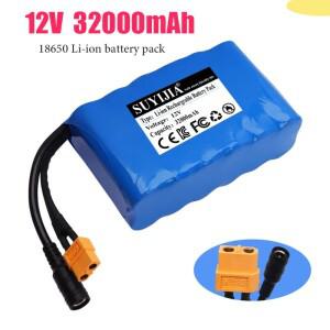 12V 30ah 40A BMS Orline 배터리 18650 32000mAh 리튬 이온 고용량 XT60 Dc5521 400W 고출력 바이크 오토바