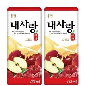 웅진 사과 드링크 팩음료 주스185ml 24팩 4박스 GST