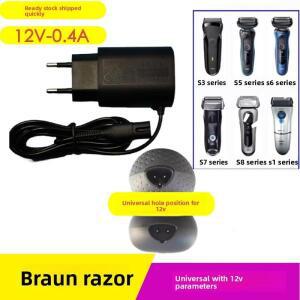 전기 면도기 충전기 어댑터 EU 플러그 12V 0.4A 브라운 시리즈 S3 S5 S7 S8 S9 용 교체 면도기 충전기