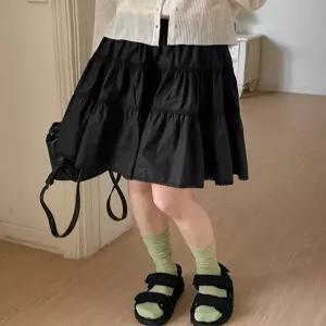 루토크 밴딩 티어드 스커트 87061 빅사이즈 여성의류