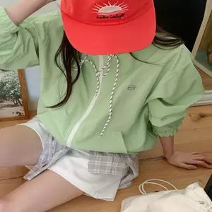 [간절기룩][생활방수] 아노락 컬러 집업 트레이닝 점퍼 87170 빅사이즈 여성의류