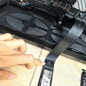 M.2 NVME 확장 케이블 (SSD 그래픽 카드용) PCI-Express 4.0X4 M 키 연장 어댑터 (솔리드 드라이브 라이저