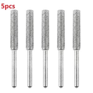 다이아몬드 코팅 원통형 버 4/4.8/5.5mm 체인톱 연마석 파일 조각 연삭 공구