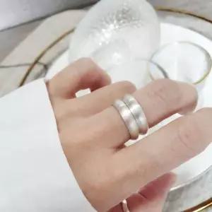 [골드스마일]S136 여성 2돈 쌍가락지 반지 여성 링 데일리 은반지 (실버 925)