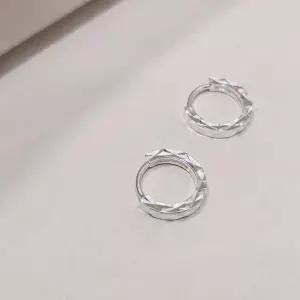 [골드스마일]S413 여성 다이아컷팅 원터치 귀걸이 데일리 실버 이어링 실버 925