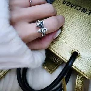 S192 여성 리본 디자인 오픈링 반지 여성 링 데일리 은반지 (실버 925)