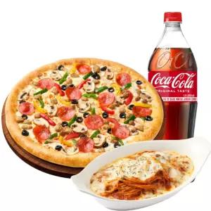 피자헛 반근 치즈 콤비네이션 치즈크러스트 L+리치치즈파스타+콜라 1.25L