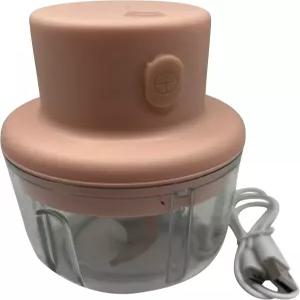 미니 전기 초퍼 야채 용기 마늘 후추 너트 고기 매셔 다진 푸드 프로세서 스몰 블렌더 필러 3개 포함 -