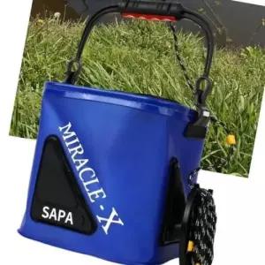 쭈꾸미 접이식 두레박 블루 망사 낚시바켓 선상 24cm