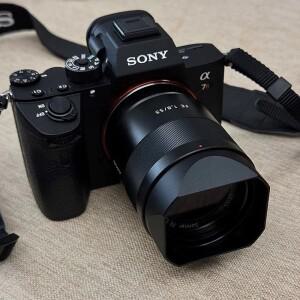 Sony Carl Zeiss Sonnar FE1.8/55 FE 55mm F1.8 ZA /E 24mm / RX1R 용 금속 캡이있는 총검 사각형 렌즈 후