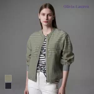 [올리비아로렌] 자수 홑겹 점퍼_VOCCL5M4221