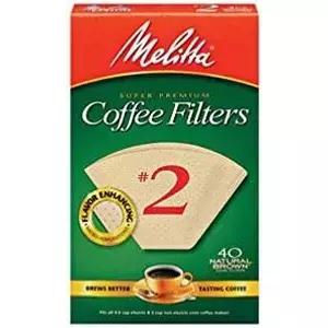 멜리타 612412 2 내추럴 브라운 콘 커피 필터 40개2팩