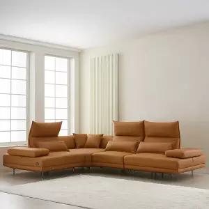 오드 4인 코너형 비건레더 스윙 소파