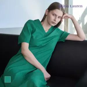 [올리비아로렌] 볼륨 소매 롱 원피스_VOCOA5M4421