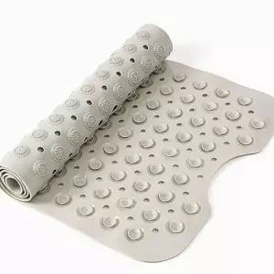 화장실 밀키베이지 욕실매트 타일흡착 욕실 고무 40x100cm