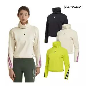 SPYDER 스파이더 여성 러닝 로고 테이핑 하이넥 티셔츠 SPGWCNRL282W