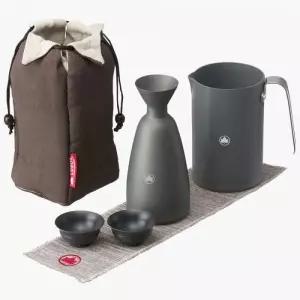 로고스 사케 도쿠리 워머 세트 캠핑용 일식 주병 술잔 정종
