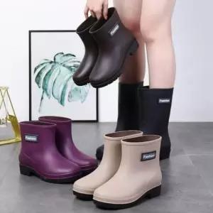 인기상품 여성 방수 조리화 미들 로우 레인부츠 주방 고무장화 [WFMI98G_260327]