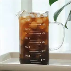 손잡이 유리 계량 컵 다용도 내열 계량 컵 눈금 베이킹
