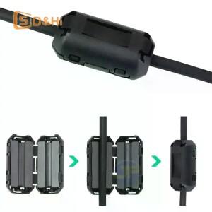 5/10개입 노이즈 필터 링 배선 케이블 클램프 3.5-13mm 토로이달 코어 페라이트 비드 클립 초크 RFI