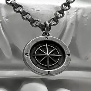 [블레스드 뷸렛][블레스드뷸렛]나침반 모티브 볼드 체인 목걸이