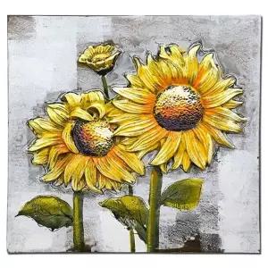 심플 해바라기 유화액자 1394B 코너액자 해바라기그림 풍수액자 입체액자