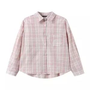 [르샵]데일리 체크 카라 루즈핏 긴팔 셔츠 (DQ1BA017A)