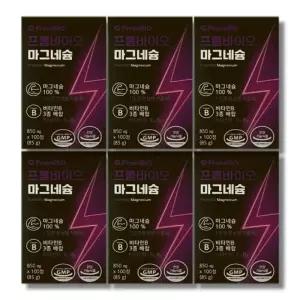 [건강나라] 프롬바이오 마그네슘 850mg x 100정 6박스