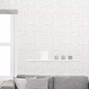 [하프클럽/셀러허브]포인트벽지 체크화이트 인테리어 거실 100X20m