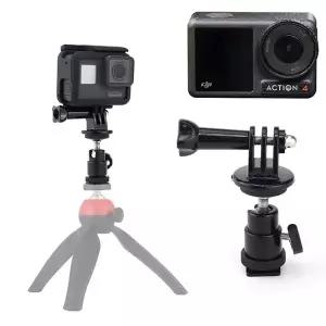 [셀러에이드]DJI 오즈모 액션 4 호환 액션캠 카메라 핫슈 볼헤드 마운트 삼각대