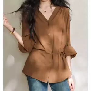 [하프클럽/]사이드 허리리본끈 블라우스 7503D0