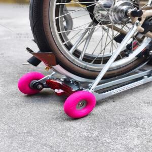 브롬톤용 소롤 이지휠 사일런트 도넛 디자인 75mm - 쉽게 밀고 탈 수 있는 휠 1쌍, 접이식 자전거 액세서리