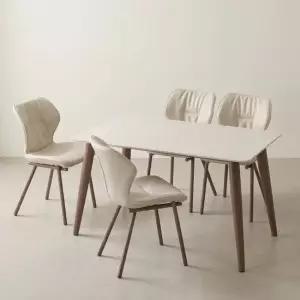 스코나 리오나 양면 포세린 세라믹 4인 식탁세트(의자4개)