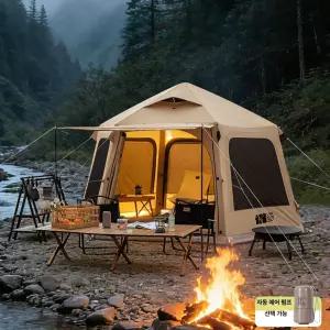 onyou 자동 에어펌프 대형 방수 캠핑 텐트 휴대용 야외 방풍 원터치
