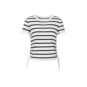 [하프클럽/코인코즈]골지 스트라이프 반팔 니트_DZ5MP066