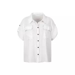 [하프클럽/코인코즈]스티치 반팔 셔츠 블라우스_DW5MB723