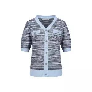 [하프클럽/코인코즈]썸머 트위드 반팔니트_DZ5MP092