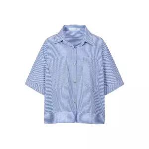 [하프클럽/코인코즈]스트라이프 반팔 셔츠 블라우스_DW5MB744