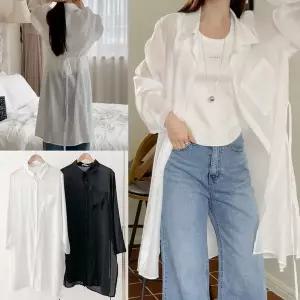 [하프클럽/]간절기쉬폰오버핏롱남방 505U464S 빅사이즈 여성 603