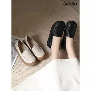 [하프클럽/고앤씨]여성 그라니아 소가죽 로퍼 컴포트화 워킹화 4cm