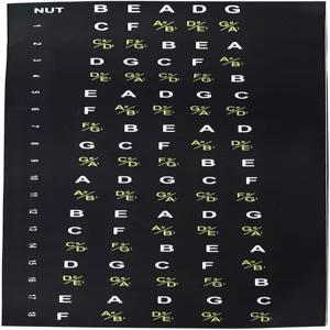 에부 휴대용 기타 프렛보드 스티커 베이스 코드 노트 초보자용 핑거링 가이드 5줄용